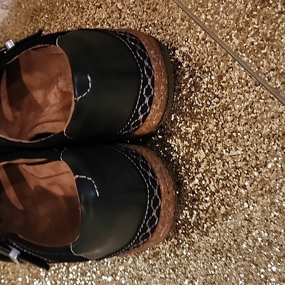 EARTH ORIGINS BLACK  FLAT COMFORT SHOES SIZE 7 GOOD CONDITION - Picture 4 of 12